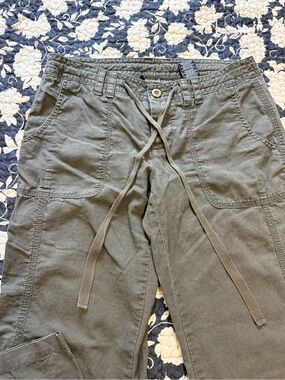 Norma Kamali Gray cotton/linen wide leg pants